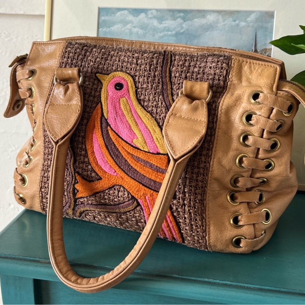 Rare CARDINAL Embroidered Handbag
